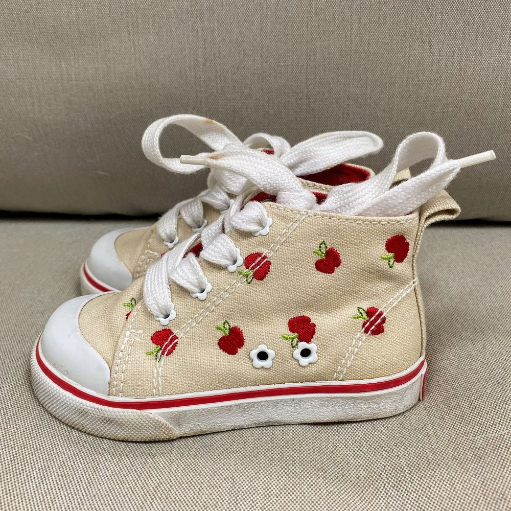 Baby Gap Embroidered Apple High-Top Sneakers